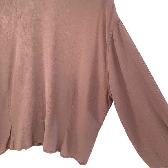 FLAX Vintage Tan Gemini Gem Double Breasted Textured Button-Down Top Size Large - Picture 4 of 10